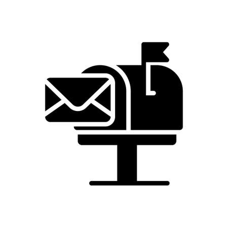Inbox Message vector solid icon. Marketing and advertising symbol EPS 10 fileのイラスト素材