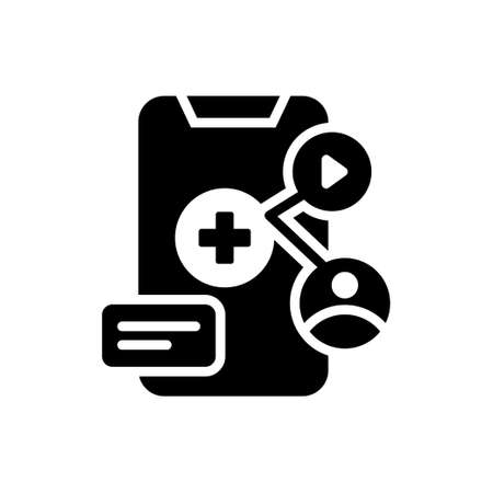 Content Sharing vector solid icon. Marketing and advertising symbol EPS 10 fileのイラスト素材