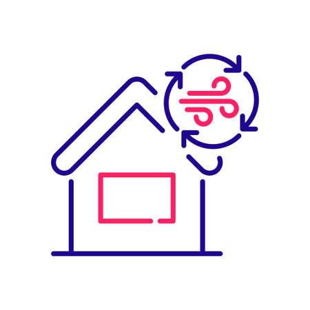 Circulating air vector 2 colours icon style illustration. EPS 10 fileのイラスト素材