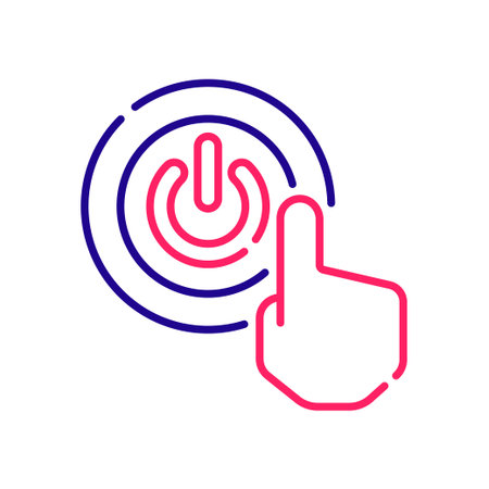 Power button vector 2 colours icon style illustration. EPS 10 file