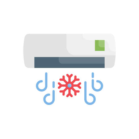 Air conditioning vector flat icon style illustration.のイラスト素材