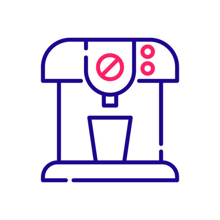 Portable Coffee Maker vector 2 colours icon style illustration. EPS 10 fileのイラスト素材