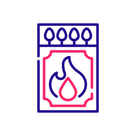 Matches vector 2 colours icon style illustration. EPS 10 fileのイラスト素材