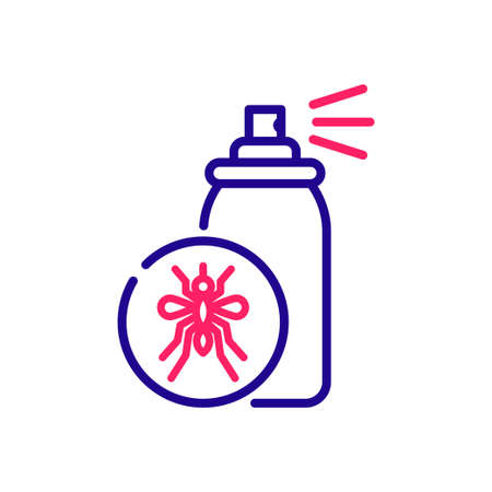 Insect Repellent vector 2 colours icon style illustration. EPS 10 fileのイラスト素材