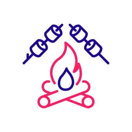 Marhmallow vector 2 colours icon style illustration.のイラスト素材