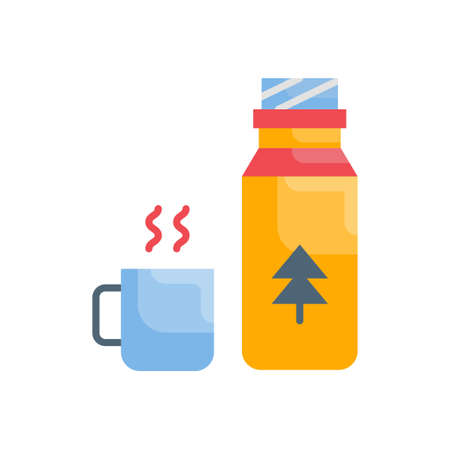 flask vector Flat icon style illustration.のイラスト素材