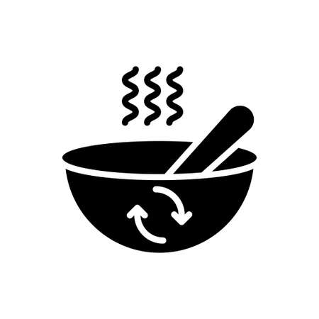 Biodegradable bowl vector Solid icon style illustration. EPS 10 fileのイラスト素材