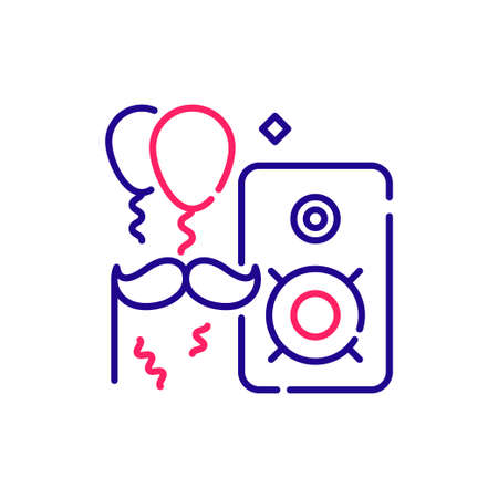 Party accessories vector 2 colour icon style illustration. EPS 10 Fileのイラスト素材