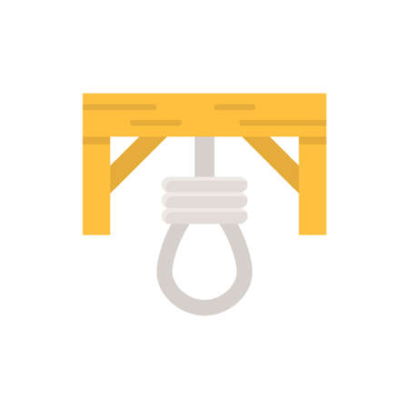 Death Rope vector Flat Icon Design illustration. Halloween Symbol on White background EPS 10 Fileのイラスト素材