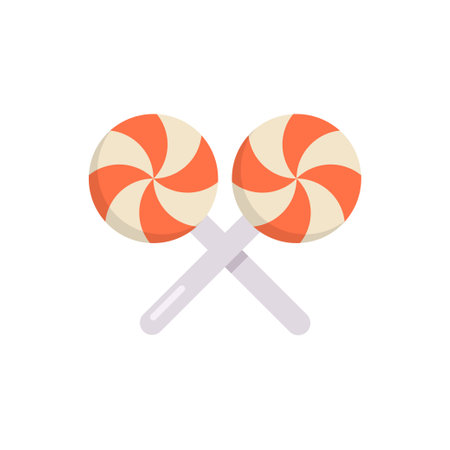 Spiral Lolly vector Flat Icon Design illustration. Halloween Symbol on White background EPS 10 Fileのイラスト素材