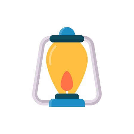 Lantern vector Flat Icon Design illustration. Halloween Symbol on White background EPS 10 Fileのイラスト素材