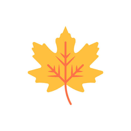 Maple Leaf vector Flat Icon Design illustration. Halloween Symbol on White background EPS 10 Fileのイラスト素材