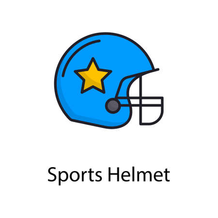 Sports Helmet vector filled outline Icon Design illustration. Sports And Awards Symbol on White background EPS 10 Fileのイラスト素材