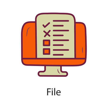 File Fill Outline Icon Design illustration. Data Symbol on White background EPS 10 Fileのイラスト素材