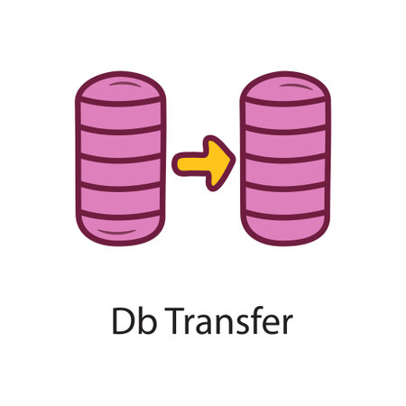 Db Transfer Fill Outline Icon Design illustration. Data Symbol on White background EPS 10 Fileのイラスト素材