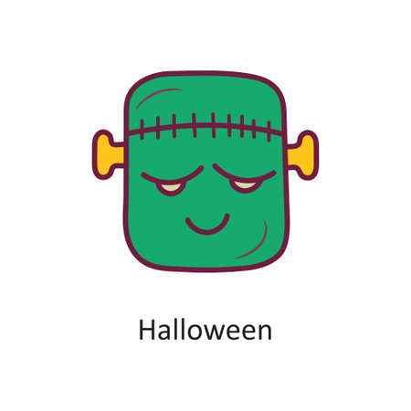 Halloween vector Fill outline Icon Design illustration. Halloween Symbol on White background EPS 10 Fileのイラスト素材