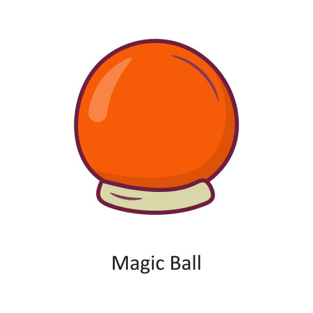 Magic Ball vector Fill outline Icon Design illustration. Gaming Symbol on White background EPS 10 Fileのイラスト素材