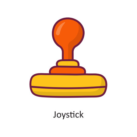 Joystick vector Fill outline Icon Design illustration. Gaming Symbol on White background EPS 10 Fileのイラスト素材