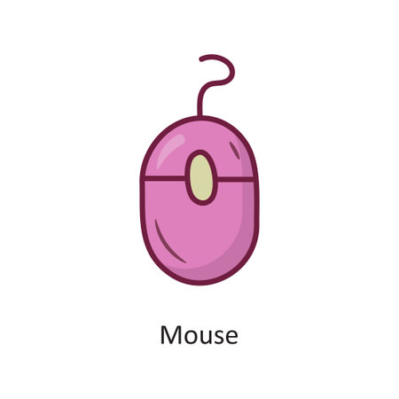 Mouse vector Fill outline Icon Design illustration. Gaming Symbol on White background EPS 10 Fileのイラスト素材