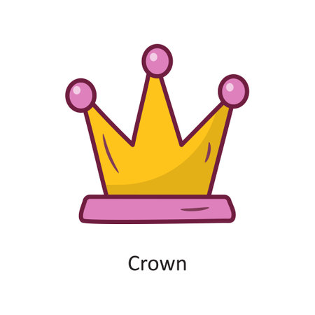 Crown vector Fill outline Icon Design illustration. Gaming Symbol on White background EPS 10 Fileのイラスト素材