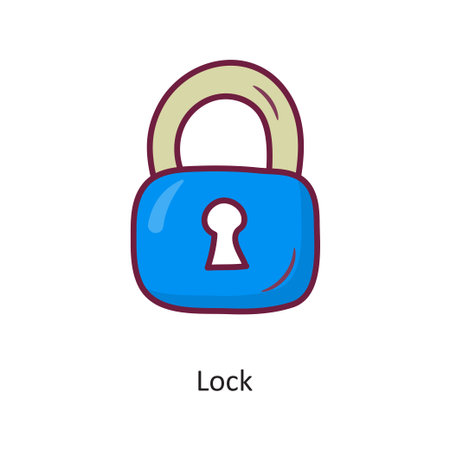 lock vector Fill outline Icon Design illustration. Gaming Symbol on White background EPS 10 Fileのイラスト素材