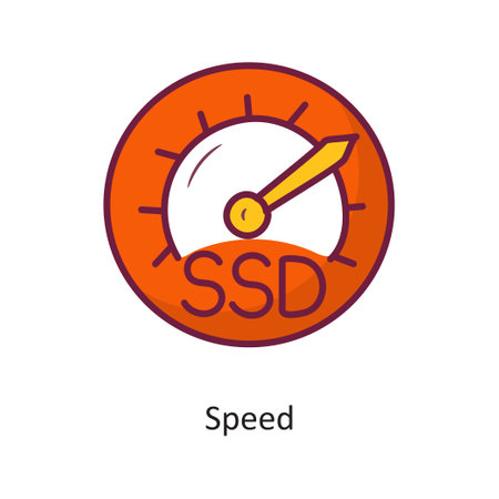 Speed vector Fill outline Icon Design illustration. Gaming Symbol on White background EPS 10 Fileのイラスト素材