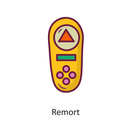 Remort vector Fill outline Icon Design illustration. Gaming Symbol on White background EPS 10 Fileのイラスト素材