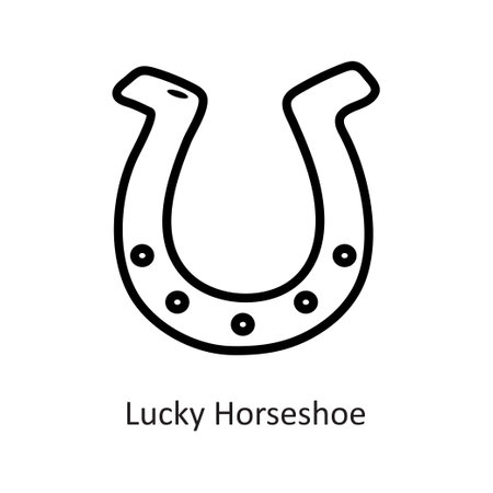 Lucky Horseshoe vector  outline Icon Design illustration. Gaming Symbol on White background EPS 10 Fileのイラスト素材