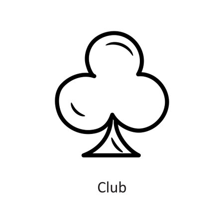 Club vector  outline Icon Design illustration. Gaming Symbol on White background EPS 10 Fileのイラスト素材