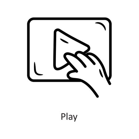 Play vector  outline Icon Design illustration. Gaming Symbol on White background EPS 10 Fileのイラスト素材