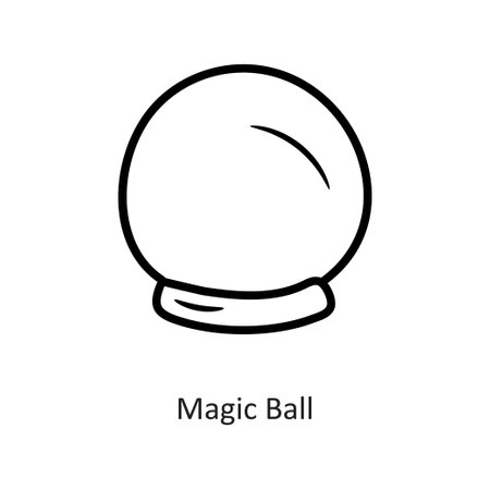 Magic Ball vector  outline Icon Design illustration. Gaming Symbol on White background EPS 10 Fileのイラスト素材
