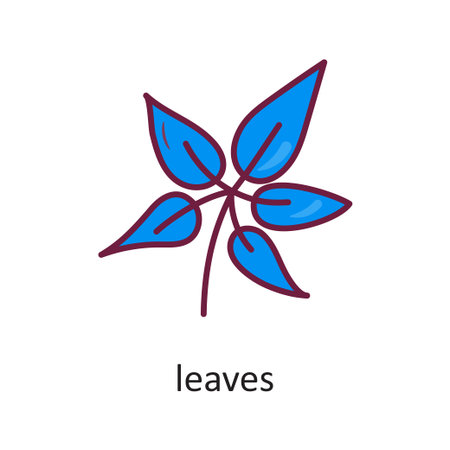 leaves vector Fill Outline Icon Design illustration. Nature Symbol on White background EPS 10 File