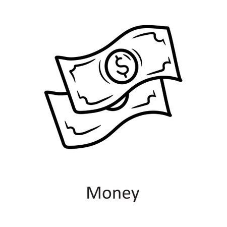 Money Vector outline Icon Design illustration. Travel Symbol on White background EPS 10 Fileのイラスト素材