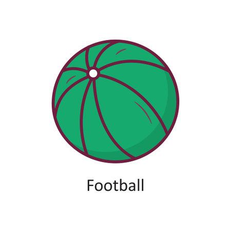 Football Vector Fill outline Icon Design illustration. Travel Symbol on White background EPS 10 Fileのイラスト素材