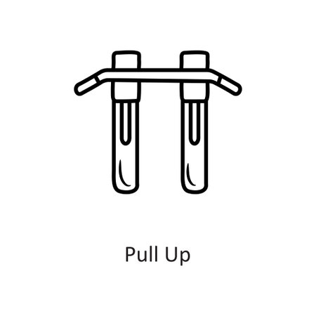 Pull Up Vector outline Icon Design illustration. Workout Symbol on White background EPS 10 File