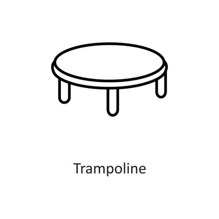 Trampoline Vector outline Icon Design illustration. Workout Symbol on White background EPS 10 Fileのイラスト素材