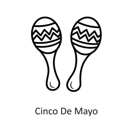 Cinco De Mayo vector outline Icon Design illustration. Holiday Symbol on White background EPS 10 Fileのイラスト素材