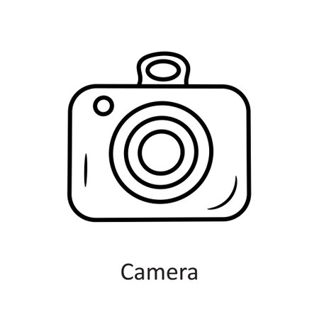 Camera vector outline Icon Design illustration. Holiday Symbol on White background EPS 10 Fileのイラスト素材