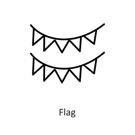Flag vector outline Icon Design illustration. Holiday Symbol on White background EPS 10 Fileのイラスト素材