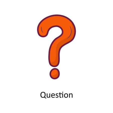 Question Solid Fill outline Icon Design illustration. Media Control Symbol on White background EPS 10 Fileのイラスト素材