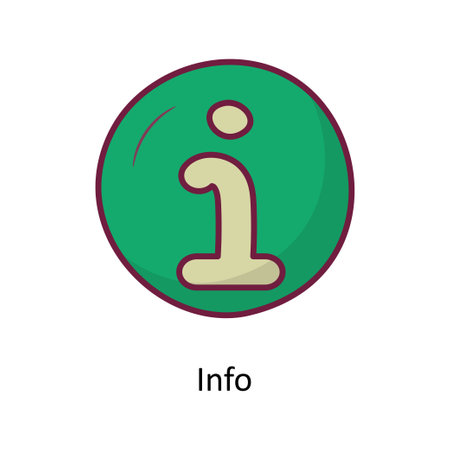 Info Solid Fill outline Icon Design illustration. Media Control Symbol on White background EPS 10 Fileのイラスト素材