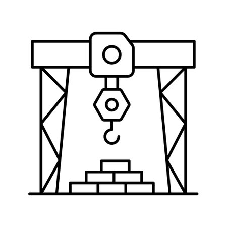 Shifting Crane vector Outline icon style illustration. EPS 10 fileのイラスト素材