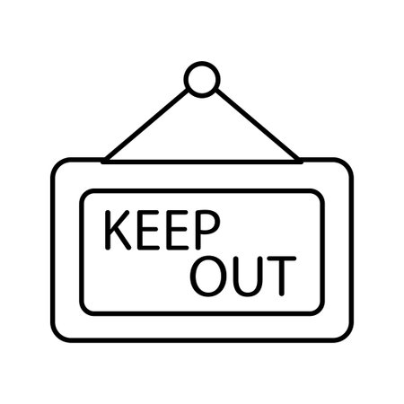 Keep Out vector Outline icon style illustration. EPS 10 fileのイラスト素材
