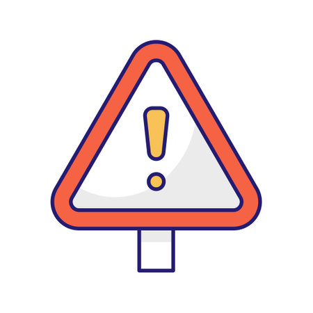 Alert Sign vector Fill Outline icon style illustration. EPS 10 fileのイラスト素材