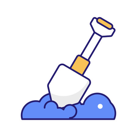 Dig vector fill Outline icon style illustration. EPS 10 fileのイラスト素材