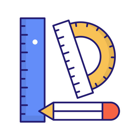 Architectural Tool vector Outline icon style illustration. EPS 10 fileのイラスト素材