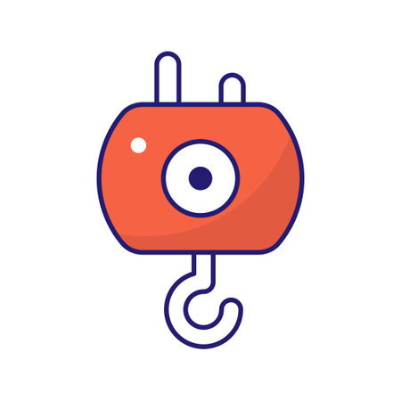 Crane vector Fill Outline icon style illustration. EPS 10 fileのイラスト素材