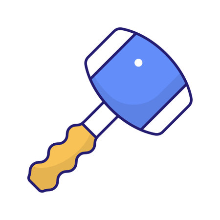Hammer vector fill Outline icon style illustration. EPS 10 fileのイラスト素材