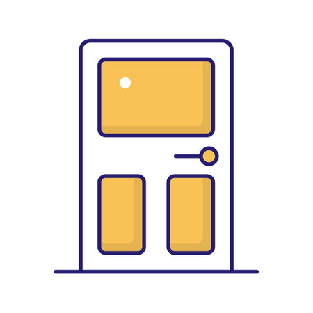 Door vector Outline icon style illustration. EPS 10 fileのイラスト素材