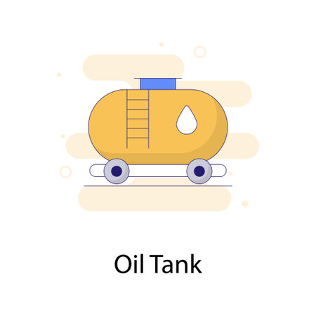 Oil Tank vector Fill Outline with background   icon style illustration. EPS 10 fileのイラスト素材